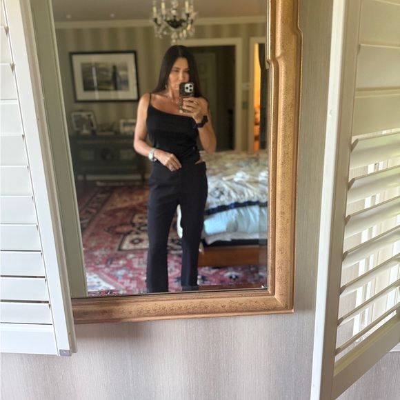 VERSACE Black Pants one left pocket with right side gold versace hardware - Picture 8 of 9